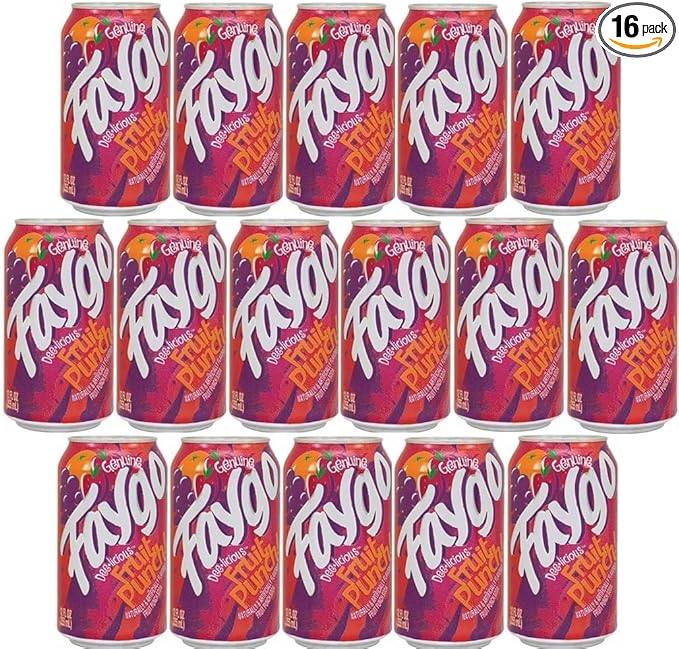 Faygo Soda Pop Soft Drink 16 pack of 12oz Cans (Fruit Punch)