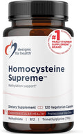 Designs for Health Homocysteine Supreme - Methylated Multivitamin of B Vitamins with Riboflavin B6 B12 Folate L-Serine &amp TMG for Brain Support &amp Healthy Inflammatory Response (120 Caps)