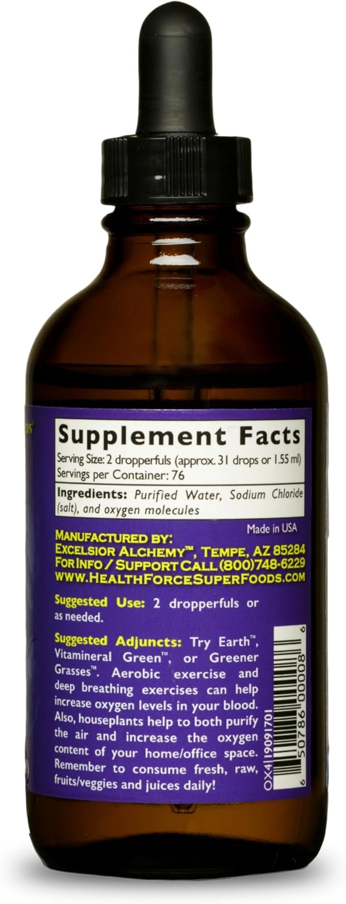 HealthForce SuperFoods Oxygen Extreme - Liquid - 4 Fl Oz Liquid Dropper