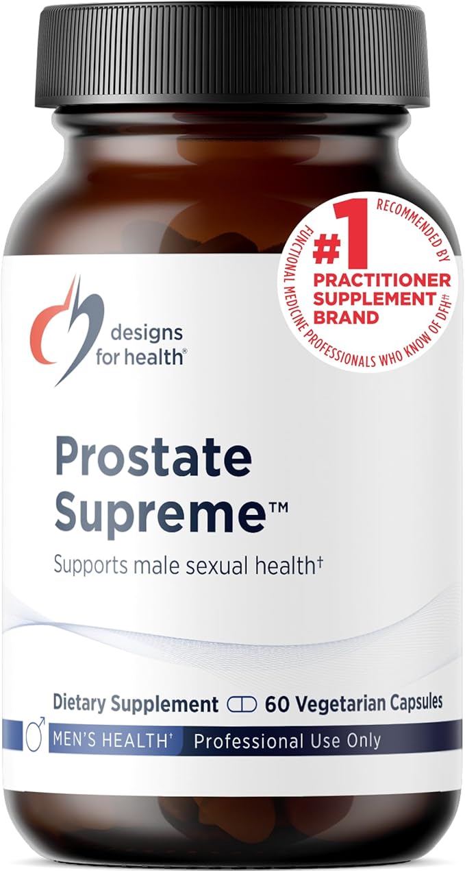 Designs for Health Saw Palmetto Prostate Supplement for Men - Prostate Supreme with Saw Palmetto DIM Vitamins Nettle Zinc + Chrysin - Non-GMO Soy Free (60 Capsules)