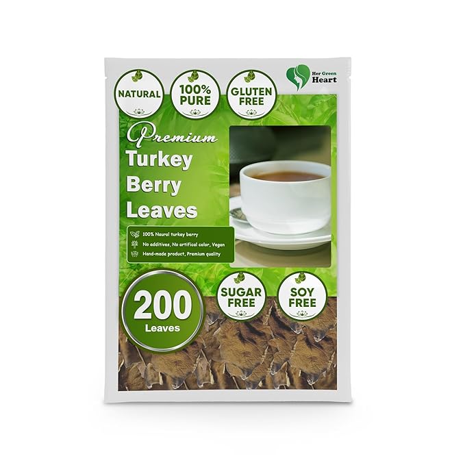 Turkey Berry Leaves - 100% Pure Dried Organic Leaves for Cooking Herbal Use and Natural Recipes