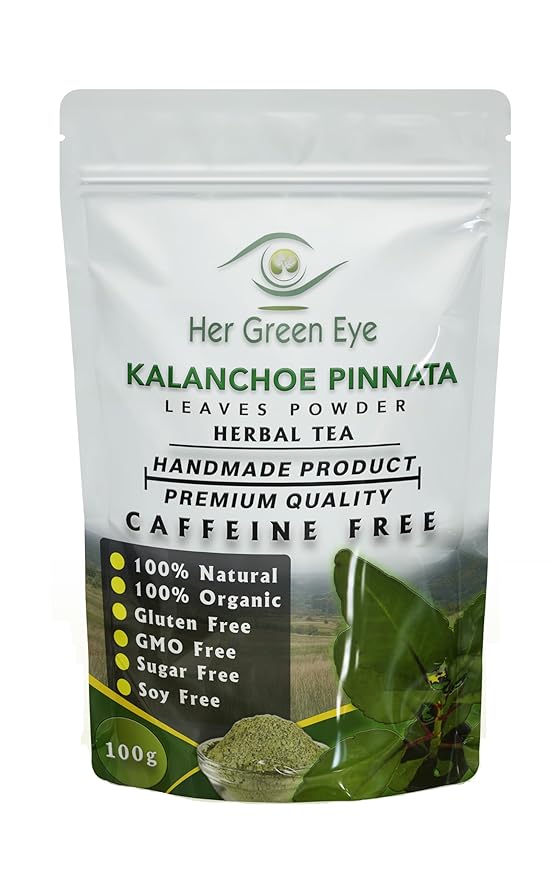 100g Kalanchoe Pinnata Leaves Powder - 100% Pure Organic Dried Leaf Powder for Culinary and Natural Use - Herbal Tea
