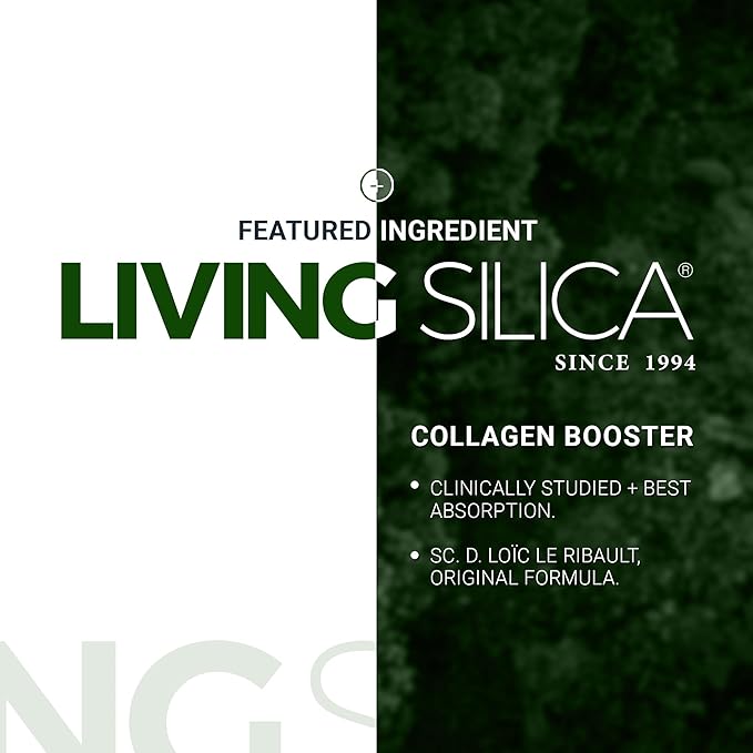 Living Silica ORGONO Plant-Based Collagen Booster | Horsetail Extract &amp Rosemary | Supports Collagen &amp Elastin for Joint &amp Bone Health Glowing Skin Strong Hair &amp Nails | 33.85 Fl Oz