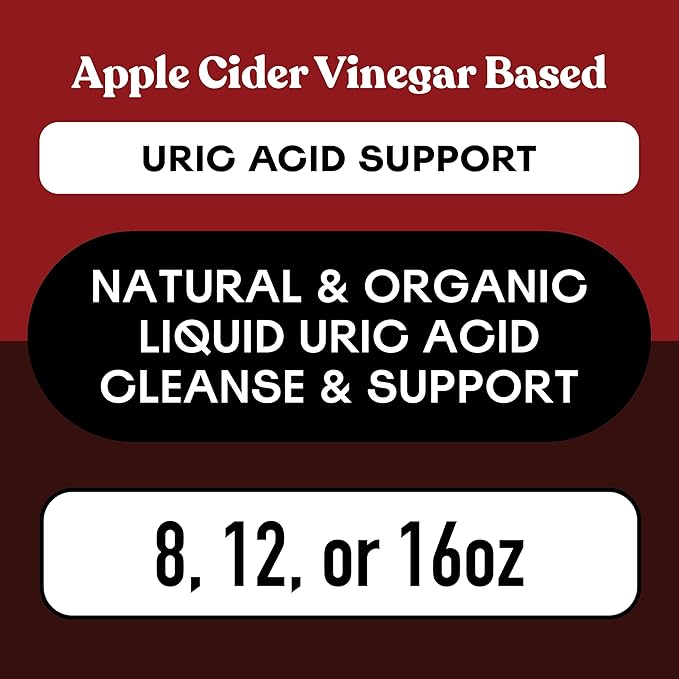 Complete Natural Products Uric Acid Complete - 16oz Liquid Supplement to Support Uric Acid Cleanse Kidney Health &amp Circulation with Apple Cider Vinegar Tart Cherry &amp Beet Root.