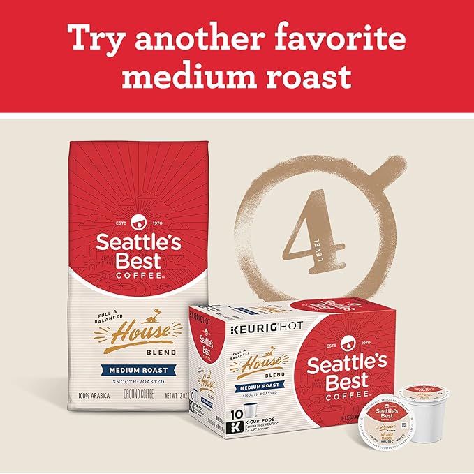 Seattle’s Best Coffee K-Cup Pods Breakfast Blend Medium Roast Coffee Smooth-Roasted K-Cups for Keurig K-Cup Brewers 10 CT K-Cups/Box (Pack of 3 Boxes)