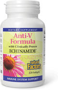 Natural Factors Anti-V Formula - Healthy Immune System Support Supplement - Herbal Immune Health Supplement with Reishi Mushroom &amp Licorice Root - 120 Softgels (120 Servings)