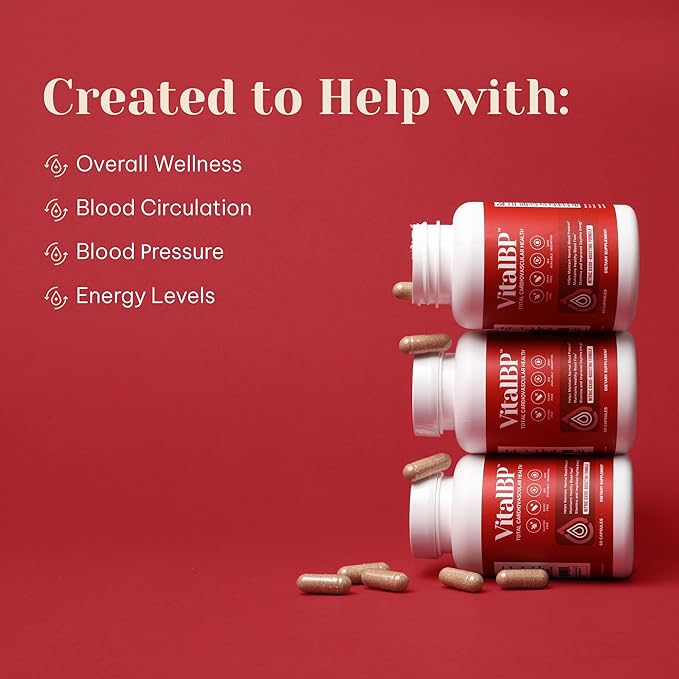 2 Pack - Support for Normal Blood Pressure - Supports Blood Flow &amp Arteries - with CoQ10 L-Citrulline and K2 &amp D3-60 Capsules