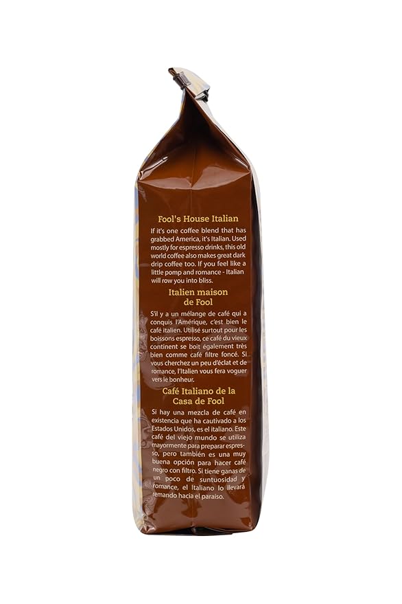 Coffee Fool's Organic Fair Trade House Italian (Whole Bean)