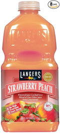 Langers Juice Cocktail Strawberry Peach 64 Ounce (Pack of 8)