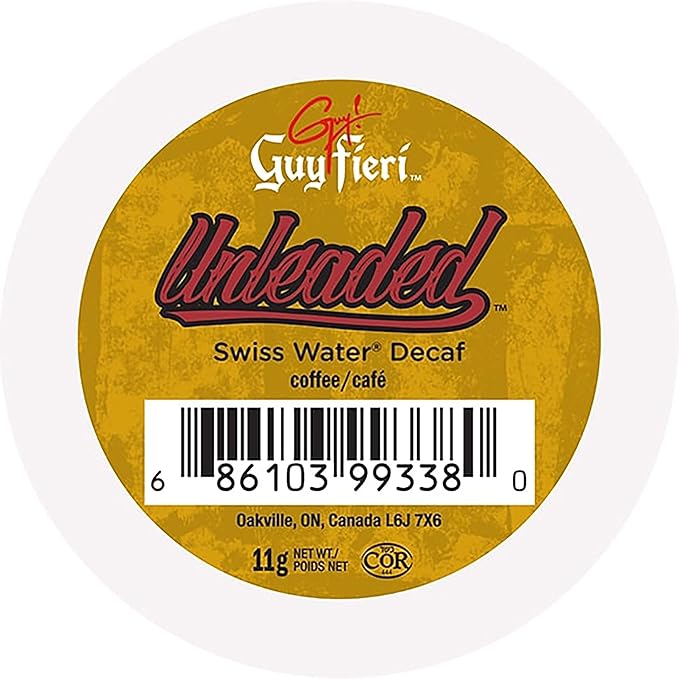 Guy Fieri Flavortown Roasts Decaffeinated Coffee Pods Unleaded Medium Roast Decaf Coffee Single Serve Cups for Keurig K Cup Brewers24 Count(Pack of 1)