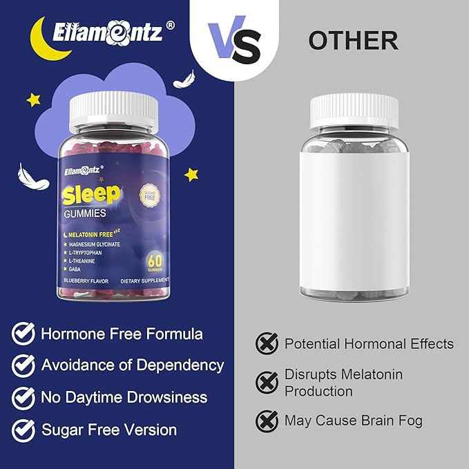 Melatonin Free Sleep Aid Gummies &amp Omega 3 Gummies for Kids