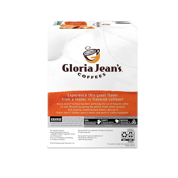 Gloria Jean's Butter Toffee Keurig Single-Serve K-Cup Pods Medium Roast 24 Pods Per Pack Case Of 4 Packs