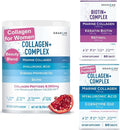 Granions Marine Collagen Pomegranate Powder Biotin Keratin Collagen Complex and Collagen Complex CoQ10 Bundle