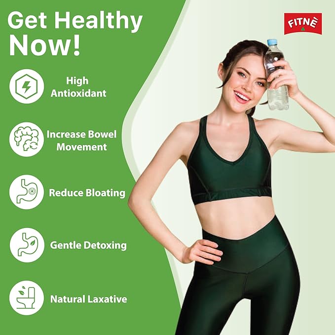FITNE Green Tea Herbal Honey Lemon With Garcinia Senna Infusion Gentle Detox Cleanse High Antioxidant No Calories Stevia Sweetener 60 Tea Bags