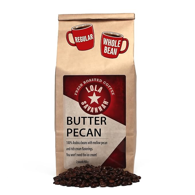 Lola Savannah Butter Pecan Whole Bean Caffeinated Coffee 2lb