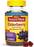 Nature Made Elderberry Gummies with Vitamin C and Zinc Dietary Supplement for Immune Support 100 Elderberry Gummies 50-Day Supply