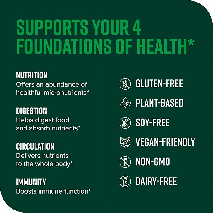 Vibrant Health Green Vibrance Includes 65 Plant-Based Superfoods 25 Billion Probiotics Fiber Adaptogens &amp Enzymes 83 Servings