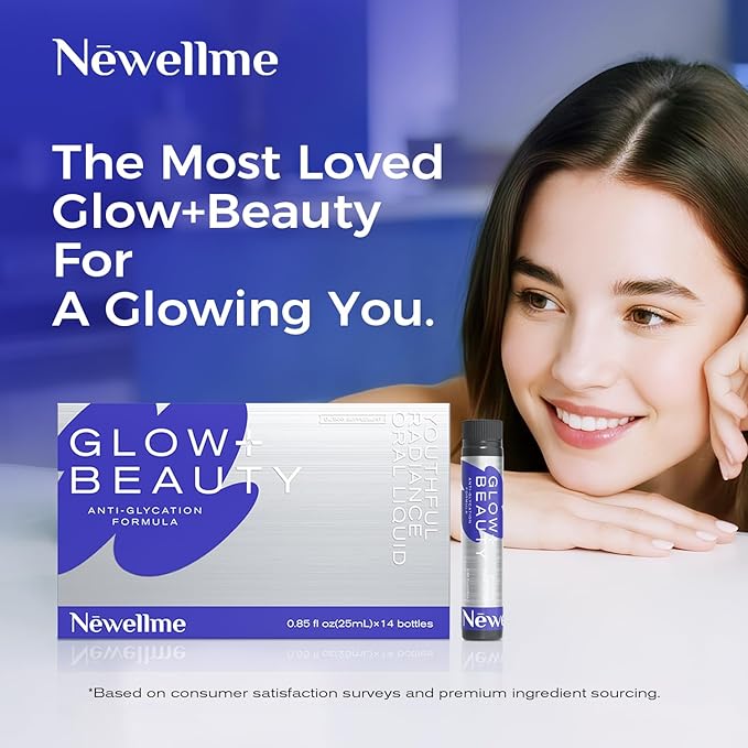NEWELLME Liquid Collagen Shots with Hyaluronic Acid 18000mg Multi Collagen Peptides Sugar Free Ready-to-Drink Collagen Supplement for Hair Skin Nails 14 Bottles
