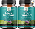 Liver Cleanse Detox &amp Repair - Herbal Liver Support Milk Thistle Supplement - Silymarin Milk Thistle Supplements with Dandelion Root Choline Beetroot &amp Artichoke Extract - 60 Count (Pack of