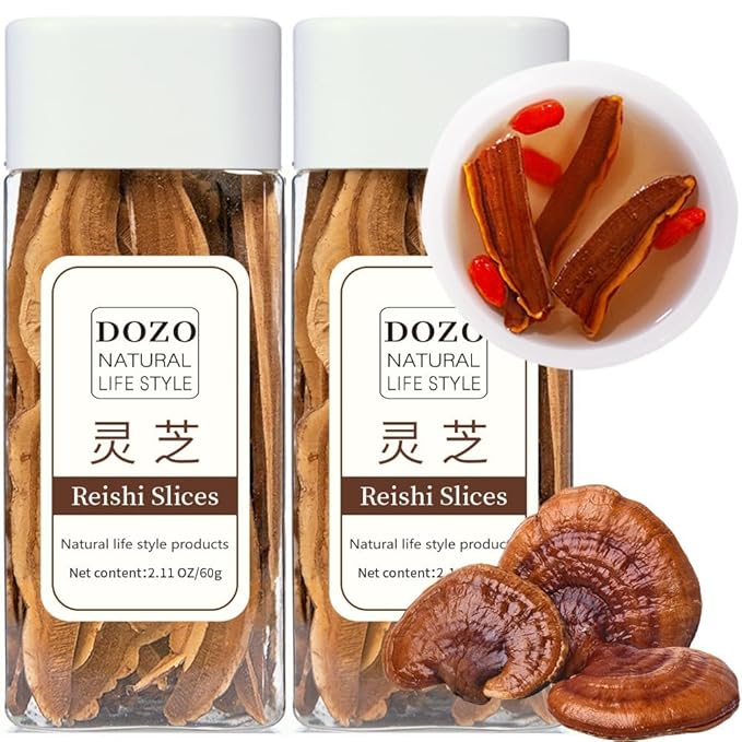 Reishi Mushroom Tea Loose Dried Red Reishi Mushroom Slice Lingzhi Ganoderma Mushroom Lucidum Loose Slices 灵芝 灵芝片4.23oz/120g
