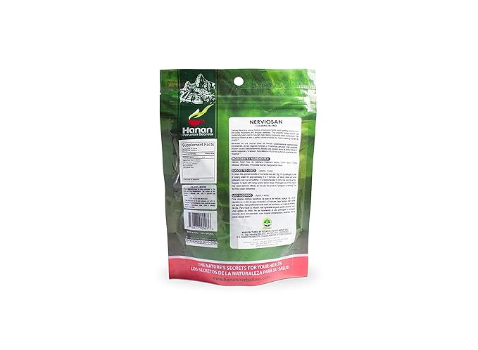 Hanan Peruvian Secrets Nerviosan Herbal Tea | 100% Natural Calming Blend | 1.76oz / 50g | Naturally Aids in Relieving Occasional Stress and Tension | Safely Promotes Relaxation - 3 Pack