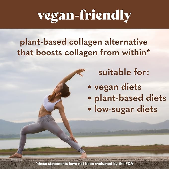 Copina Co. Cacao Beauty Vegan Collagen Booster Drink Blend: Plant-Based Collagen Support Smoothie Drink Vegan Creamy Blend | Cacao Flavor | 1 Bag - 25 Servings per Bag