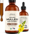Inhale Mullein Drops – USDA Organic Mullein Leaf Extract for Lung &amp Bronchial Cleanse | Mucus Relief &amp Respiratory Support | for Smokers &amp Allergy Sufferers | Made in USA | 4oz Tincture