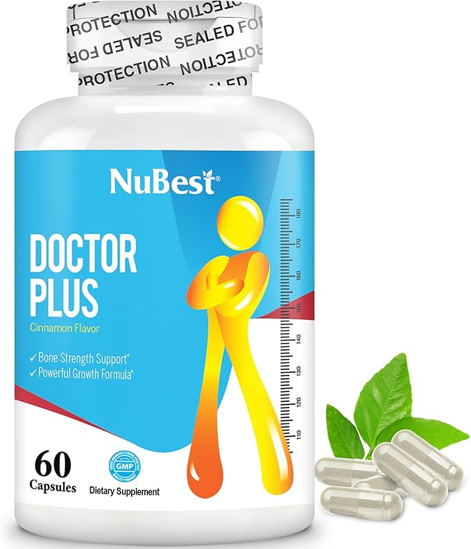 NuBest Doctor Plus with Calcium Vitamin D3 Vitamin K2 (MK7) Magnesium Capsules for Bone Strength Healthy Bones Immunity Calcium Max Absorption for Age 10+ | 60 Capsules