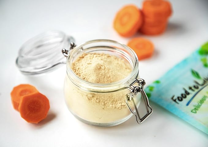 Food to Live Organic Carrot Powder 2.5 Pounds - Non-GMO Ground Raw Dried Roots Vegan Bulk For Baking Juices Smoothies Shakes Drinks. Good Source of Dietary Fiber Potassium Vitamin A