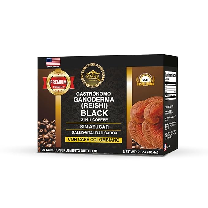 Eternal Spirit Beauty Gourmet Ganoderma (Reishi) Black 2 in 1 Coffee - With Colombian Coffee