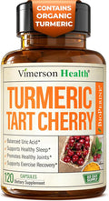 Turmeric Curcumin Supplement with 10:1 Tart Cherry Extract &amp Celery Seed Extract – Natural Uric Acid Balance Joint Health &amp Sleep Aid – Turmeric Curcumin with Black Pepper – 120 Tart Cherry C