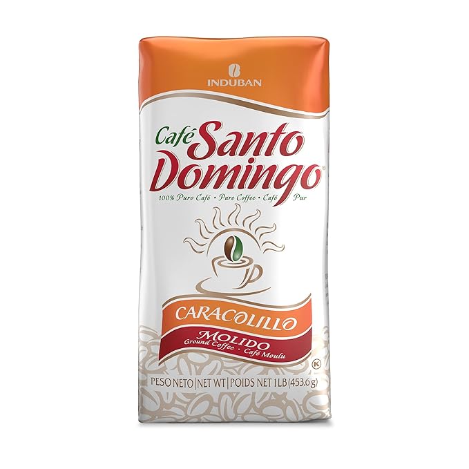 Café Santo Domingo + Café Santo Domingo Caracolillo (Peaberry) | Ground Coffee - 16 oz Bags Bundle - Products from the Dominican Republic