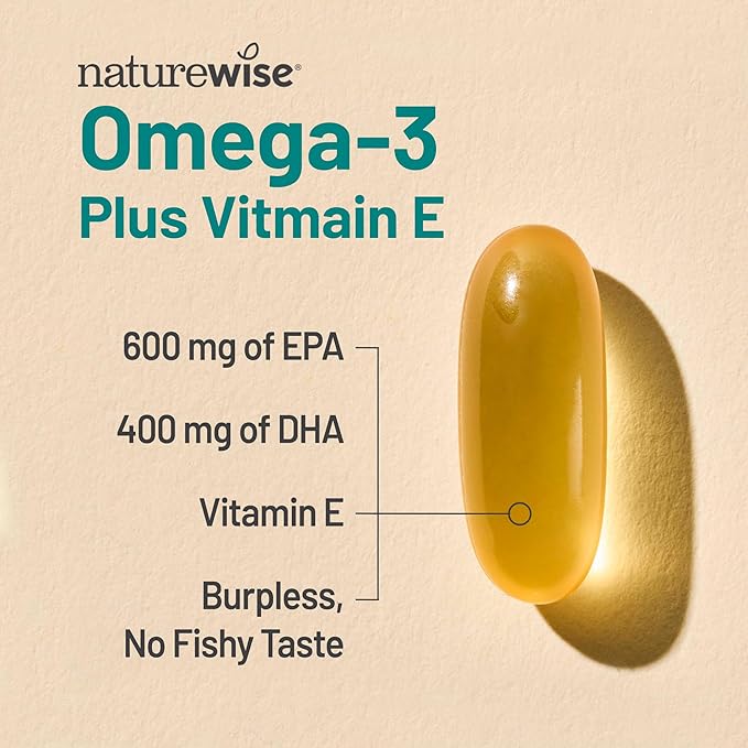 NatureWise [1] Hydrolyzed Liquid Collagen + Biotin + Vitamins - 30 Tubes[30 Day Supply] + [1] Omega 3 Fish Oil 1000mg + Vitamin E - Wild-Caught - 60 Softgels[30-Day Supply]