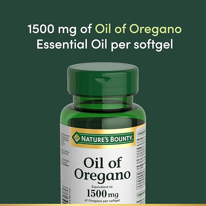 Nature's Bounty Oil of Oregano 1500 mg 90 Liquid Softgels (Packaging May Vary)