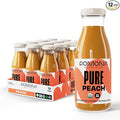 Pomona Organic Peach Juice (Pack of 12) Cold Pressed USDA Organic Juices 100% Peaches No Added Sugar Not From Concentrate Vegan Kosher Non GMO Pasteurized 8.4 oz Glass Bottles