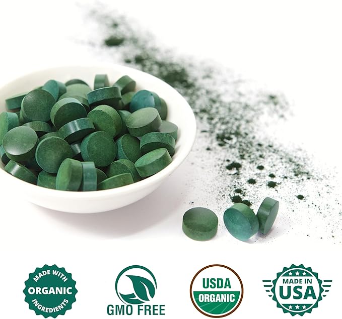 Organic Spirulina Chlorella Tablets - 50 Servings - 2-in-1 Superfood Algae Supplement for Natural Immune Support Detox and Energy Boost. Broken Cell Wall. Organic Chlorophyll. Espirulina