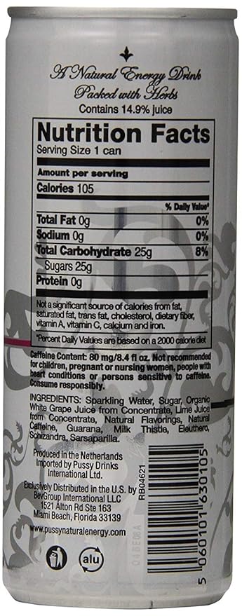 Pussy Natural Energy Drink 12 Pack