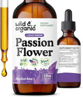 Wild &amp Organic Passionflower Tincture - Relaxing Passion Flower Drops for Women - Liquid Passiflora Incarnata Herb - Vegan Sugar &amp Alcohol-Free Extract Supplement - 2 fl oz