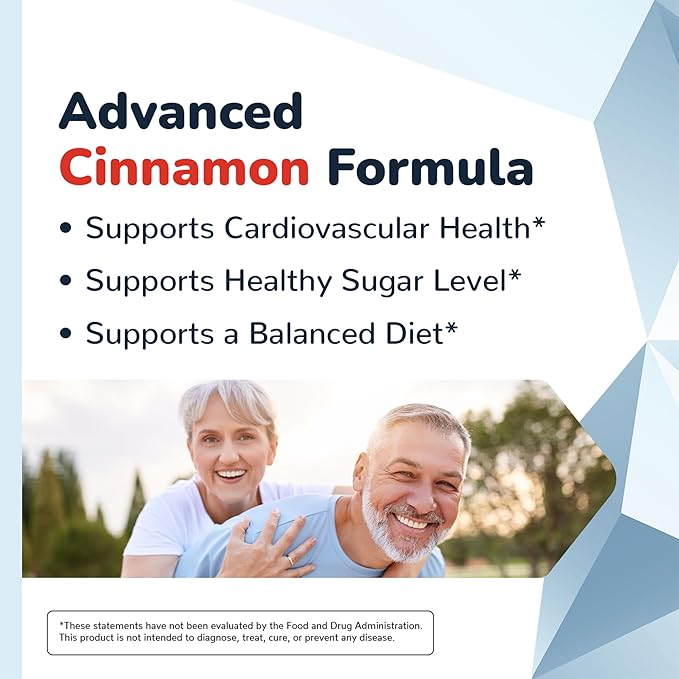 CinnaChroma Capsules - Cinnamon Supplements with 10:1 Extract Chromium Vanadium Selenium Vitamin D3 &amp K2 - Natural Sugar Blocker - 30 Capsules 1 Month Supply