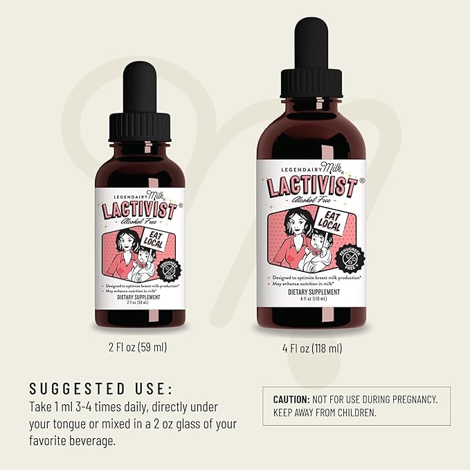 Legendairy Milk Lactivist Drops Breastfeeding Supplement to Increase Breast Milk Supply Organic Torbangun for Lactation Made in USA Alcohol Free 2 Fl Oz