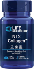 Life Extension NT2 Collagen™ Joint Health Supplement for Joint Comfort &amp Mobility Gluten-Free Non-GMO 1 Daily 60 Small Capsules