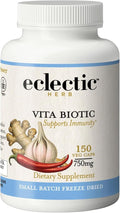 Eclectic Herb - Vitabiotic Capsules | Immune Support | Natural Herbal Multivitamin Supplement | Freeze Dried Organic Non-GMO Vegan Whole Herb (150 CT | 750 mg)
