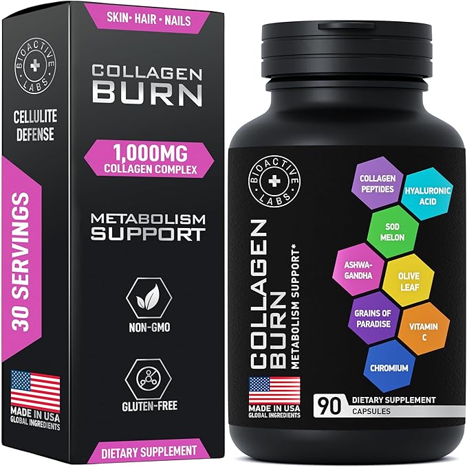 Thermogenic Multi Collagen Burn and HMB D3 Supplement - Fitness and Weight Loss Bundle