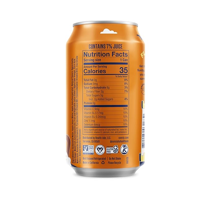 SunSip Prebiotic Soda by Health-Ade Better-for-You Soda Swap Beverage with Vitamins and Minerals Naturally Sweetened with 5g of Sugar Root Beer 11.5 oz (12 Pack)