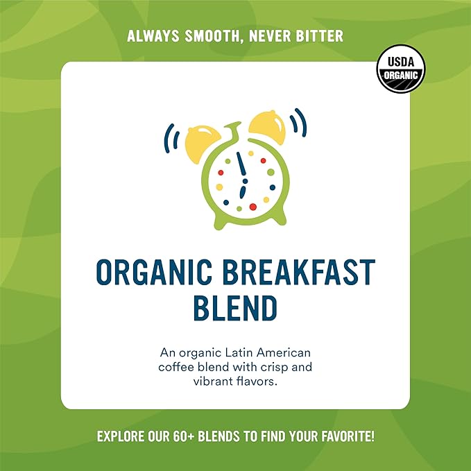 Cameron's Coffee Roasted Whole Bean Coffee Organic Breakfast Blend 4 Pound