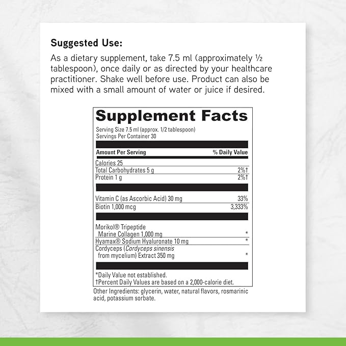 DAVINCI Laboratories - Collagen Bright - A Liquid Dietary Supplement to Support Healthy Skin - Gluten Free Soy Free - Mint Chocolate - 30 Servings 7.6 Fl Oz