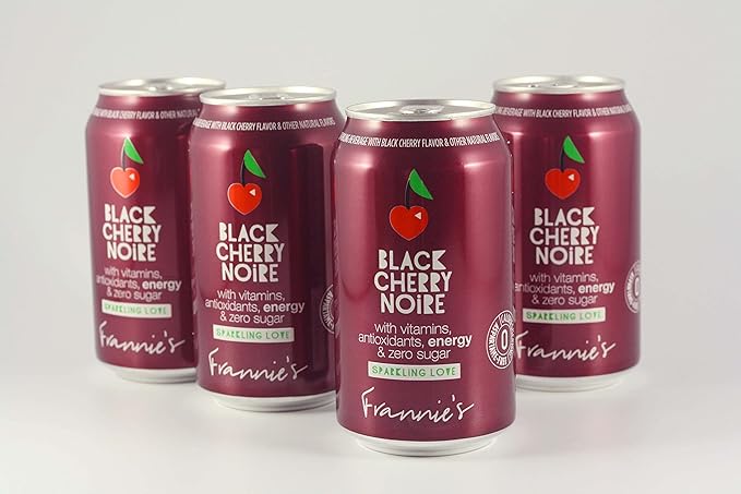 AmishTastes Frannie’s Sparkling Black Cherry Noire Protected With High-Density Foam 12 Oz. (Case of 24)