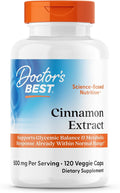 Doctors Best Cinnamon Extract with CinSulin Supports Glycemic Balance &amp Metabolic Response Already Within Normal Range Non-GMO Gluten Free Soy Free Vegan 120 Veggie Caps