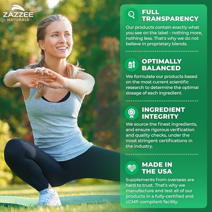 Zazzee USDA Organic Holy Basil 10:1 Extract 120 Vegan Capsules 4 Month Supply Tulsi Extract Ursolic Acid Ocimum Tenuiflorum Antioxidant &amp Stress Support All-Natural Non-GMO Made in the US