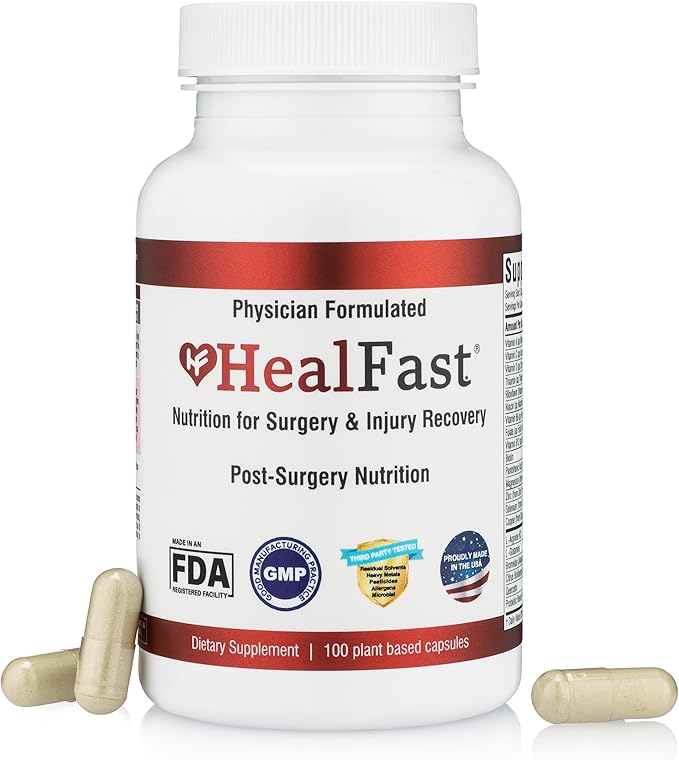 HealFast Post Surgery &amp Injury Recovery Supplement - Supports Healing Scar Treatment &amp Bruising - BBL Post-Op Support for Surgery Recovery